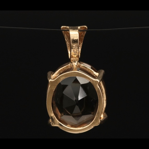14kt Smokey Quartz Pendant - Picture 5 of 7